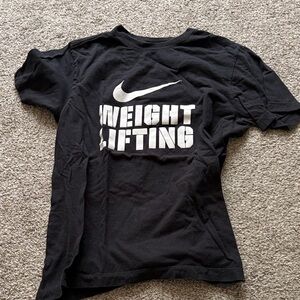 Nike Black and White Weightlifting Tee